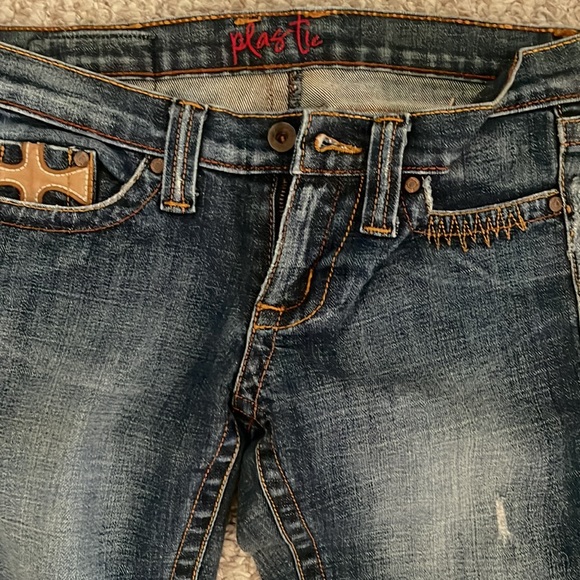 Plastic by Gly. Distressed jeans. Size 7 - Picture 2 of 4